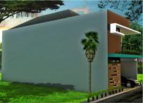 View samping Kiri rumah kost, di lengkapi wifi laundri dan mesin cuci dan kulkas